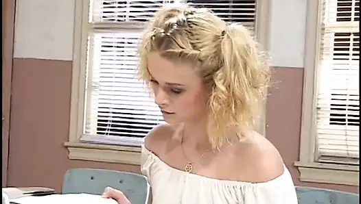 Lucky teacher loves to fuck the tight pussy on this sexy young blonde student