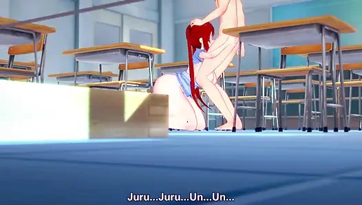 Ateşli hentai kız öğrenciler iki sahne +18