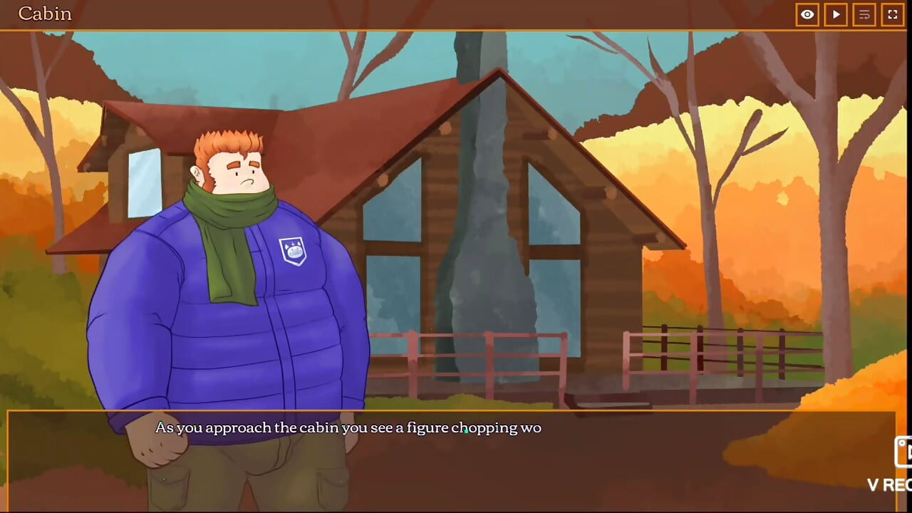 Your favorite lumberjack fucks chubby young man in the cabin.