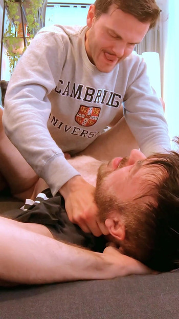 Stunning moment from "destroying a whiny reluctant bottom's tight fuck hole"