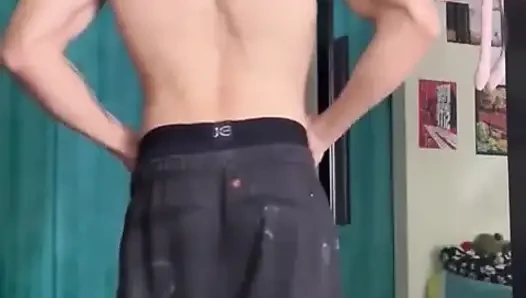 Mr Muscle Tiago Florez You Flex the Muscles of His Back so That You Love