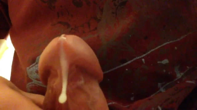my cock oozing cum