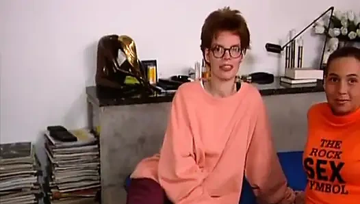 Two Lesbian German Babes Got Caught Licking and Kissing Before Getting Fucked