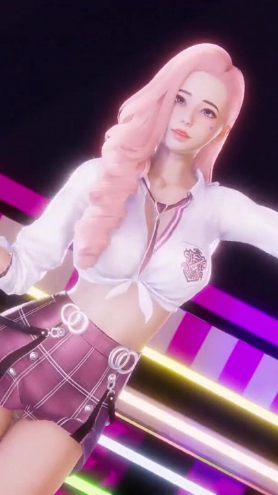 MMD NewOllywoods - o mais rápido possível - Seraphine Sexy Kpop Dance League of Legends Hentai Sem censura 4K 60FPS | Clipe 3
