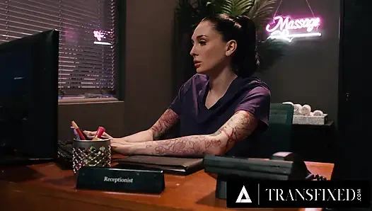 TRANSFIXED - Busty Aubrey Kate Loves Bolster Massage From Charlotte Sins Leading To Trans Anal Fuck
