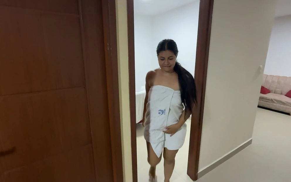 My Shy Stepmother Is Taking A Shower While I Secretly Watch Her, Masturbate, And Ask Her To Let Me Fuck Her.
