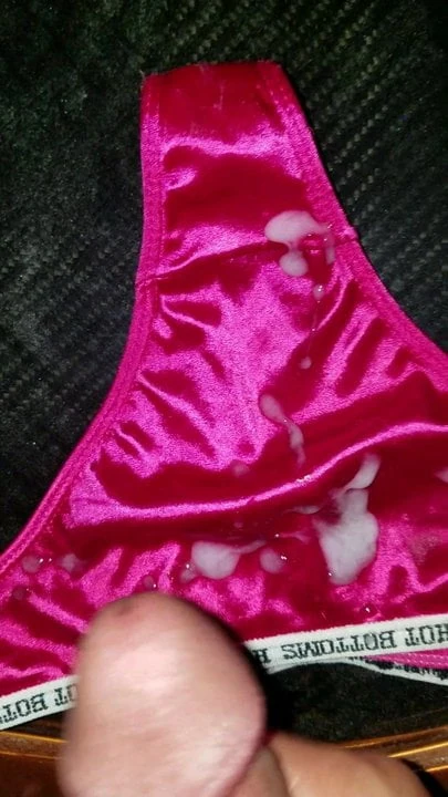 Cumming into satin thong I wore at work all day