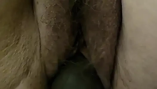 No lube big dildo punishment fuck for wife