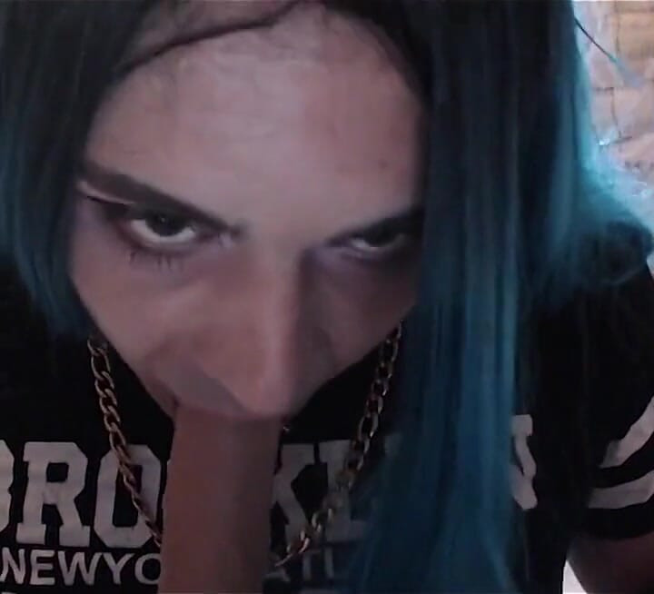 Femboy Sissy Slut Sucking Dldo Hoping for a Real Dick to Lick