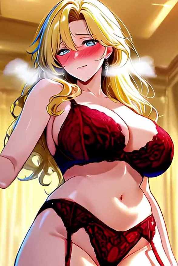 Married French Blonde MILF Seduced in Fitting Room - Ai Animation