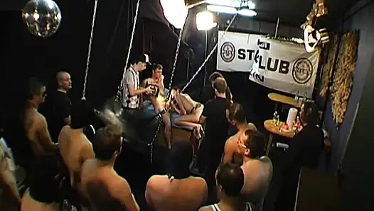 Ggg - Live Gangbang Party - Adina Takes on Multiple Guys and Gets a Messy Facial