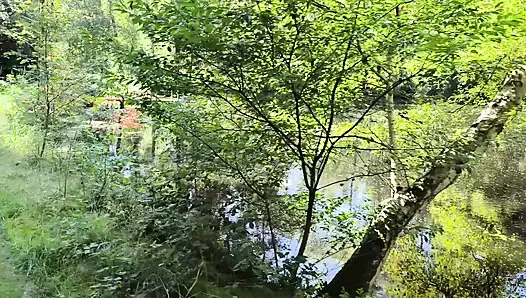 Labia torment on the picnic table