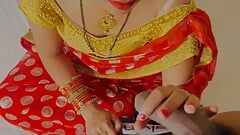 Svatební noční šukání indického novomanželského páru s hindským zvukem