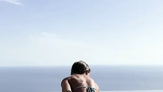 Poolside Ass Play and Anal Fun for Petite Wife