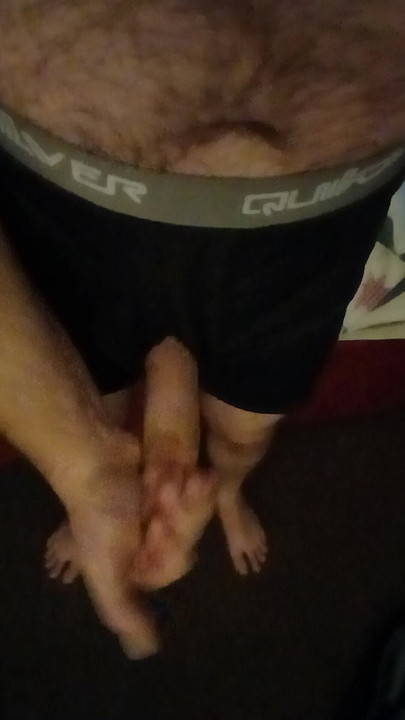 Jerking in my dark gray Quicksilver boxerbriefs