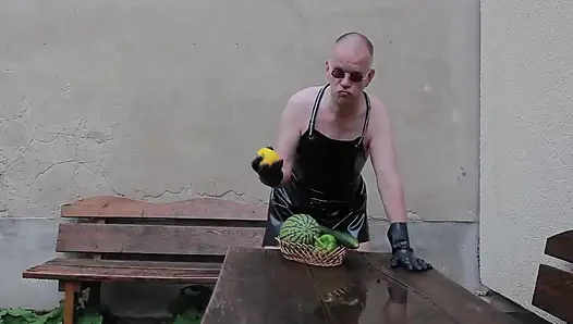The Horny Rubber Gardener - Crushing Vegetables & Boot Care