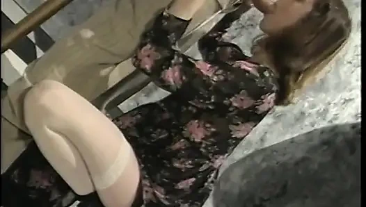 Randy cum chugging slut gets dick deep inside her ass and twat on the desk