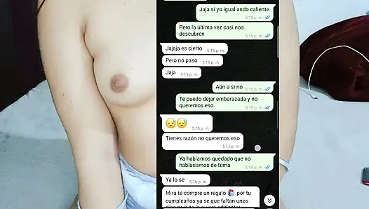 Ich sende Nachrichten zu meinem stiefbruder und masturbiere ihn am ende sehr gut bis zum orgasmus.