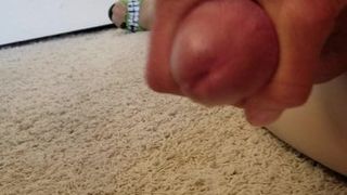 POV Jerkoff with cum wearing pantyhose and heels