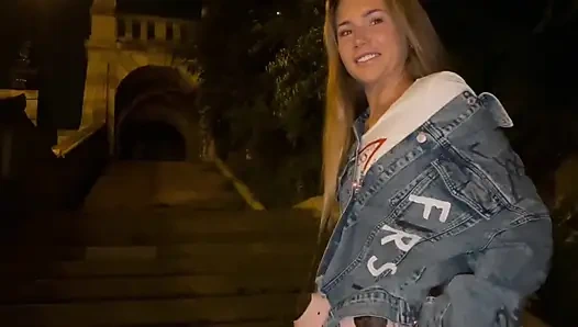 Blowjob on the Street of Budapest