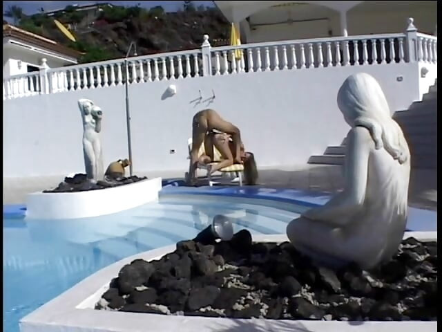 Gorgeous blonde sunbathing teen gets face fucked and anal outdoors