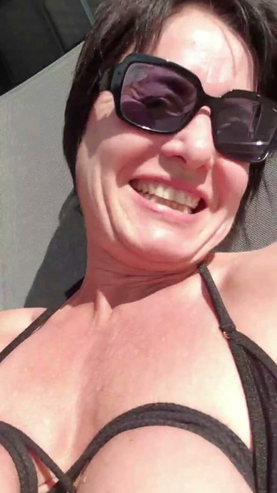 Julie sunbathes naked and has orgaamus | Clip 1