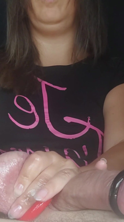 Elastic Rings Cock and Balls Handjob | Clip 1