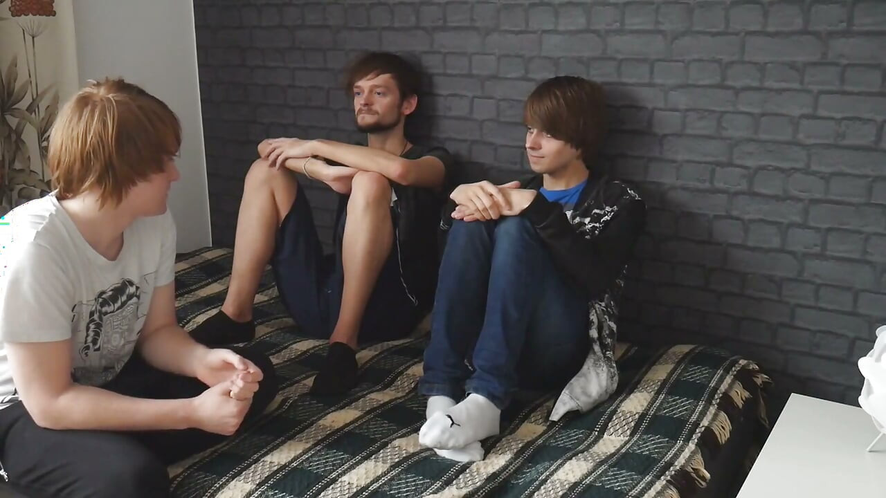 Shy twink fucks guy bareback