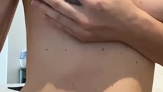 I didn't expect this to happen when I started rub my nipples