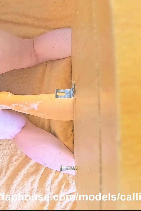 Riding a 20 Inch Dildo Fist Balls Deep Until Leaking Lube and Starts Farting