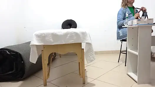 The doctor stuck his finger up ass freely during the examination.