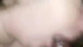 Freaky white girl sucking BBC