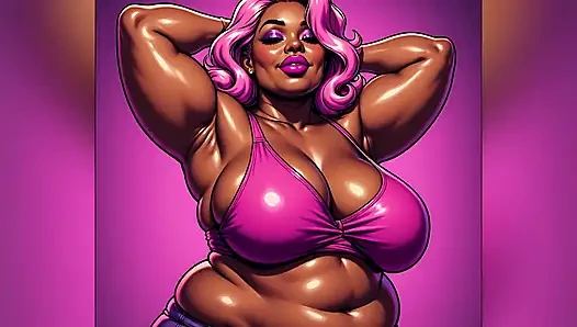Chubby Black Women Art