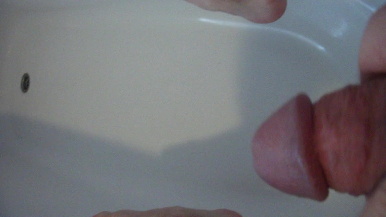 Cum in bathtub
