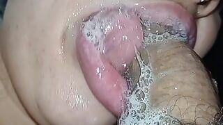 MAGIC MOUTH swallowing all the cock inside your greedy throat