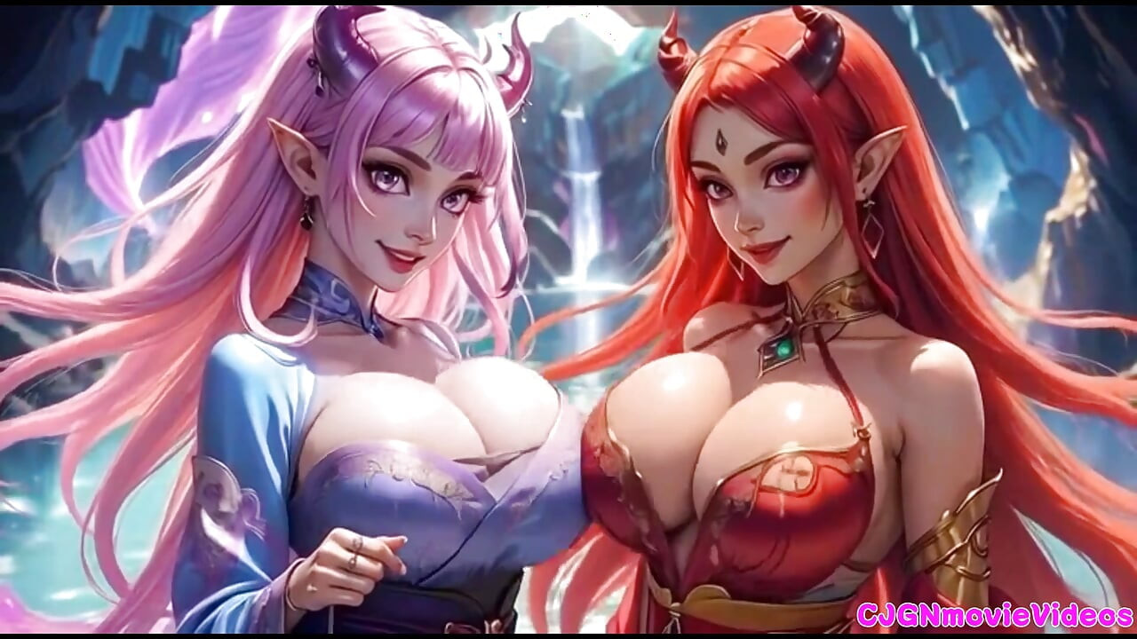 Des lesbiennes s’embrassent ensemble, animation ai