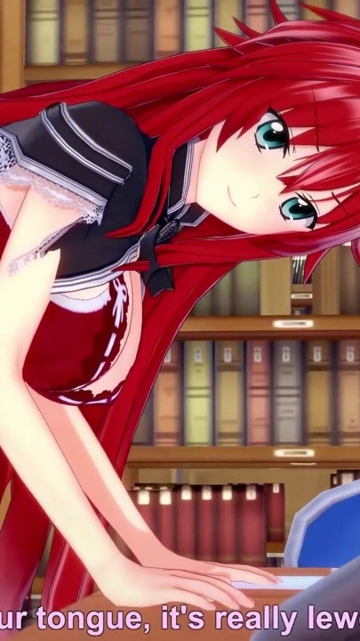 Rias Gremory लाइब्रेरी में सेक्स - DXD NTR Madness सीरीज । क्लिप 2