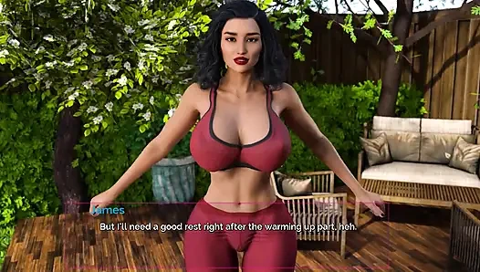 Kapa çeneni ve dans: seksi ev sahibi arka bahçede kiracısıyla yoga yapıyor bölüm 52