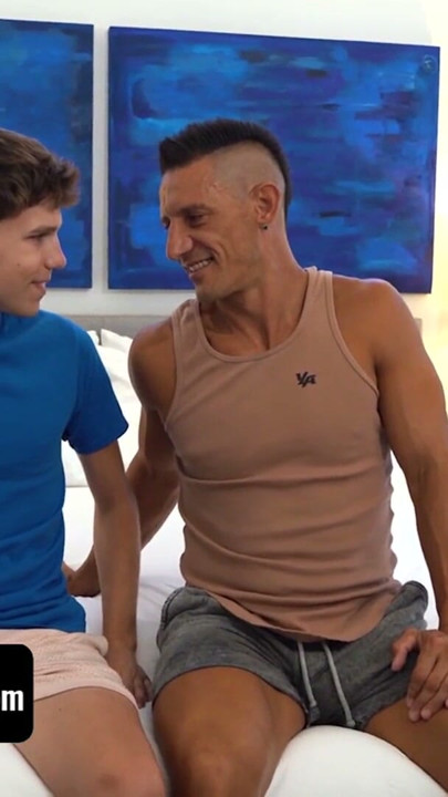 Muscular DILF Takes Virgin Twink For His First Anal Pounding! | Clip 1