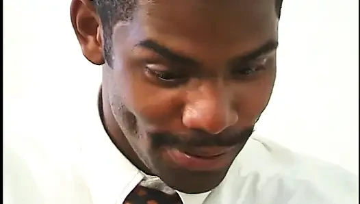Two black cheerleader babes suck and fuck cock like pros