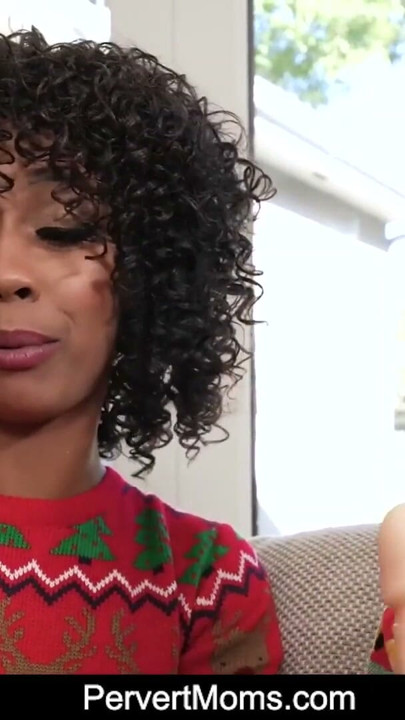 Ebony MILF Misty Stone and Sarah have Holiday Threesome | Clip 1
