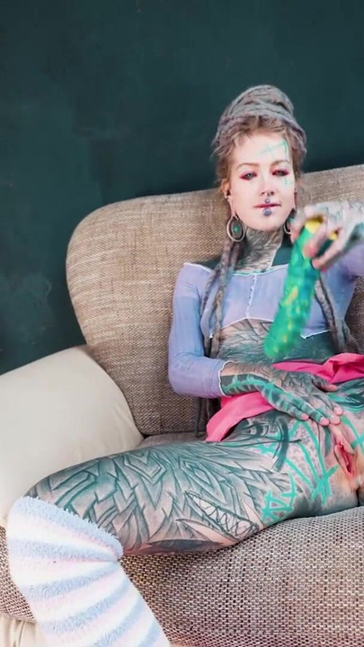 Inked Hippie's Solo Dildo Ass play and ANAL Fuck Big Cock | Clip 1