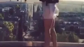 Alexandra Stan (Romanian Singer) showed when jumping ass