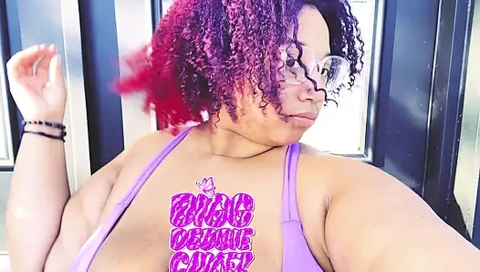 pretty bbw showing off her goodies
