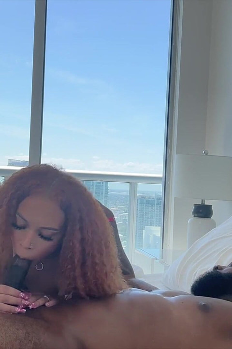 BBC Stud Fucking Big Booty Lightskin on Miami Balcony