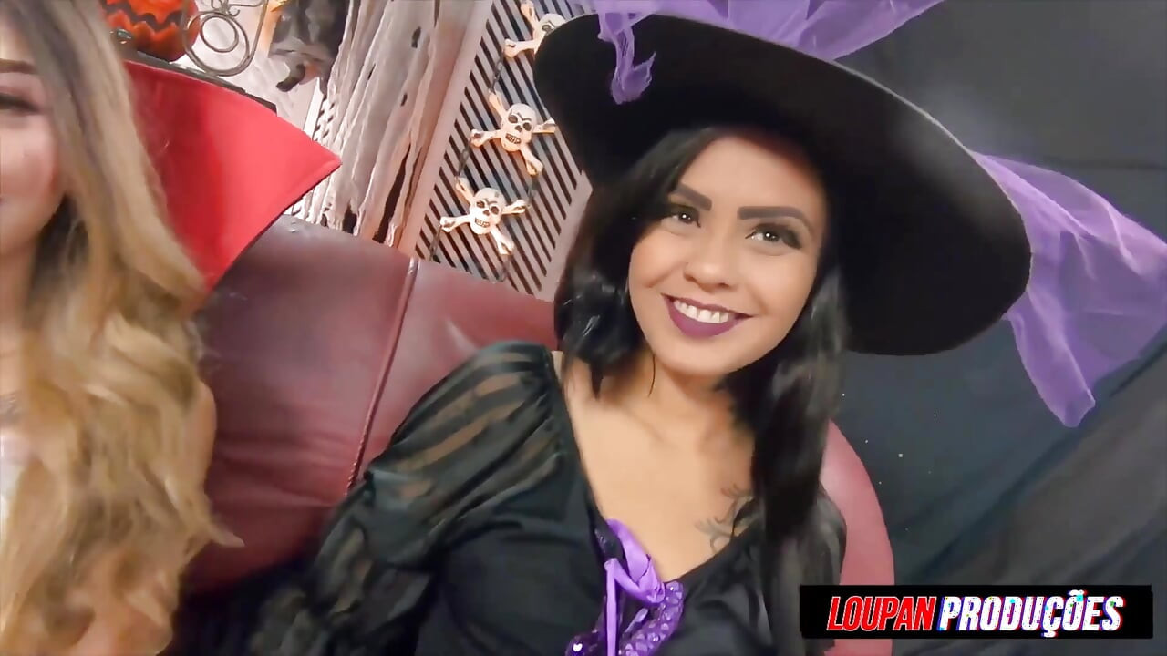 That Slutty Halloween Party Behind the Scenes Complete with Cum in the Mouth - Evelyn Buarque - Bianca Demarchi - Lp Production