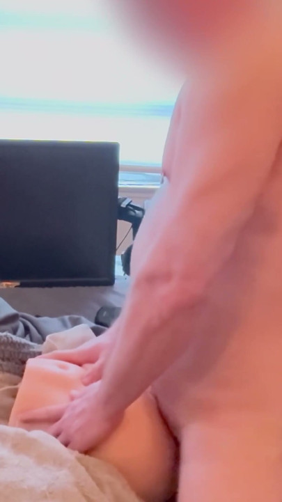 Daddy fucks deep and moans until he cums twice! | Clip 1