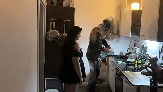 Kitchen Fisting Frenzy - Mature Sluts Stretched Wide Open