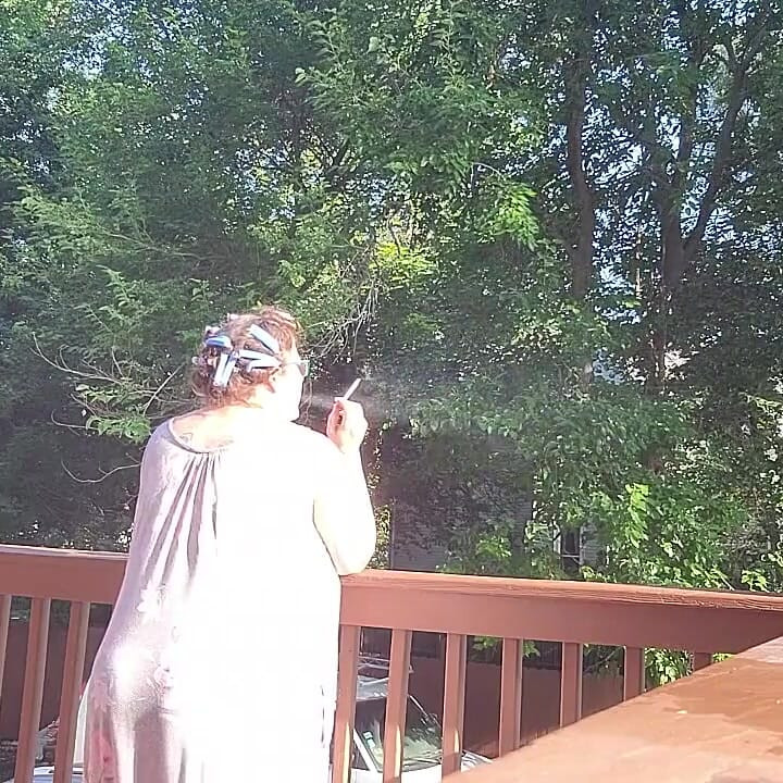 Ma's Smokin' in Curlers