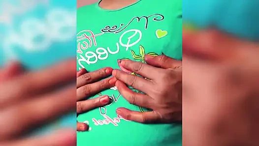 ammu t-shirt entfernen, zeigt große möpse und Ölmassage riesige titten